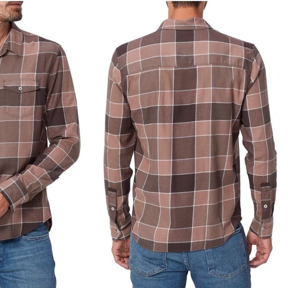 💥 PAIGE Everett Plaid Flannel Button-Up Shirt - Picture 2 of 10